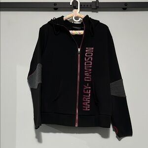 Harley-Davidson Black and Gray Hoodie